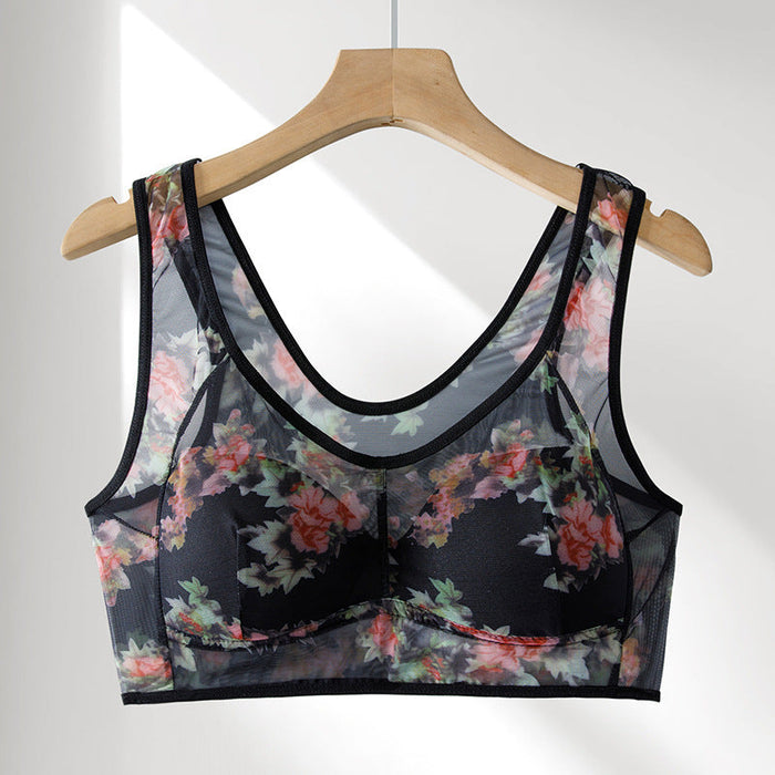 Plus Size Mesh Wireless Bra