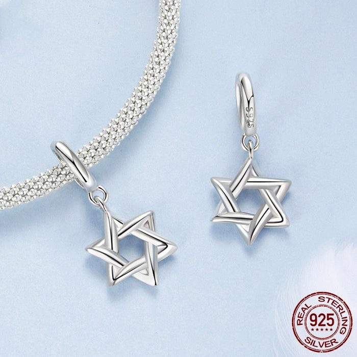 Six-Pointed Star Pendant DIY Bracelet String Beads 