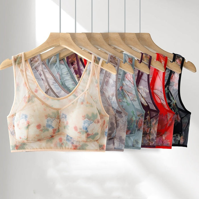 Plus Size Mesh Wireless Bra 