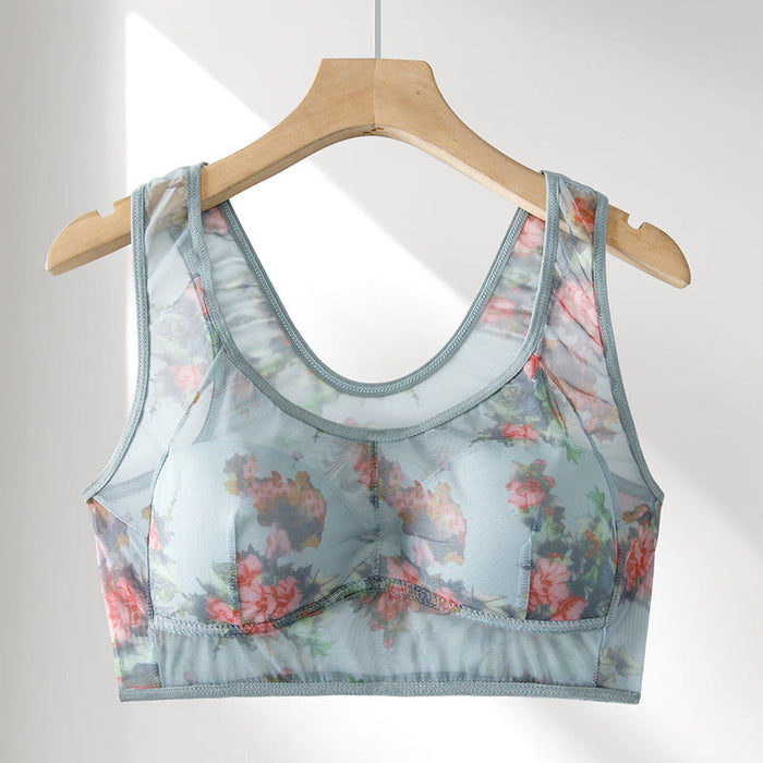 Plus Size Mesh Wireless Bra 