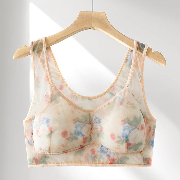Plus Size Mesh Wireless Bra 