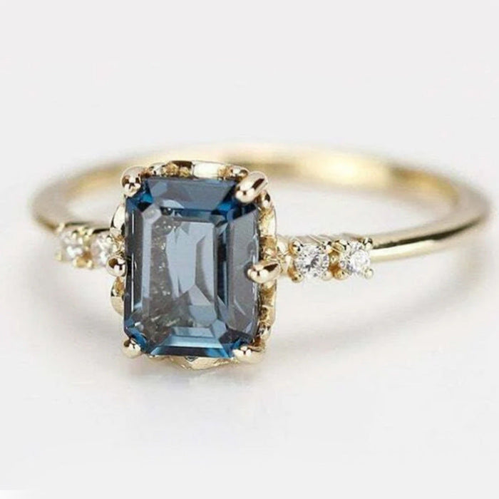 Chic Micro-Inlaid Crystal Zircon Ring